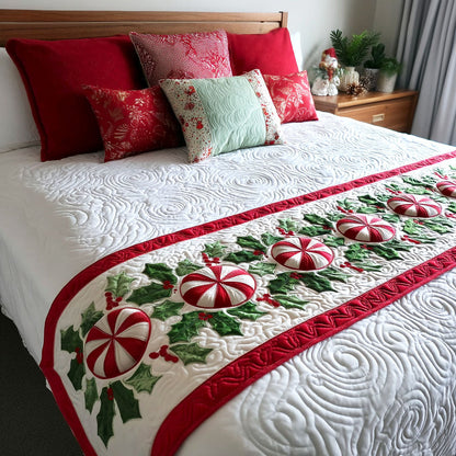 Candy Garland Quilted Bed Runner VTQ-Myprintsy