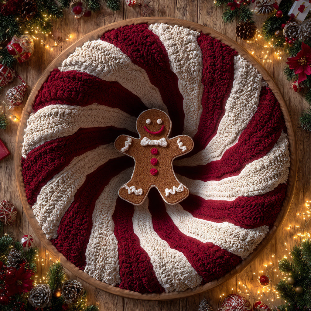 Candy Gingerbread Man Round Carpet VTQ-Myprintsy