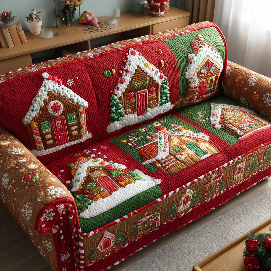Candy House Quilted Sofa Cover VTQ-Myprintsy