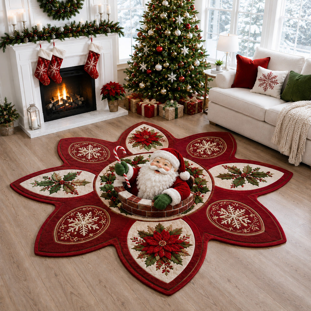 Candy Santa Claus Custom Shape Area Rug VTQ-Myprintsy