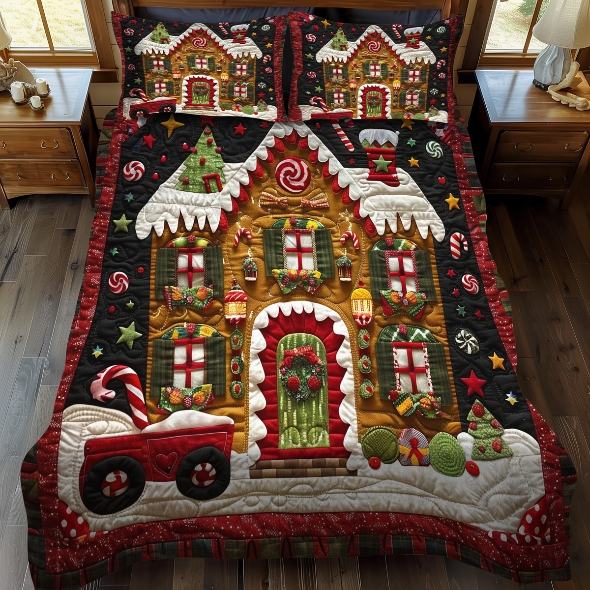 Candy Wonderland -Piece Quilted Bedding Set VTQ-Myprintsy