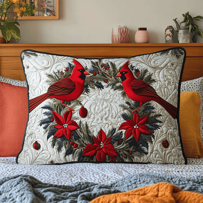 Cardinal Chorus Quilted Bedding Pillow Case VTQ-Myprintsy