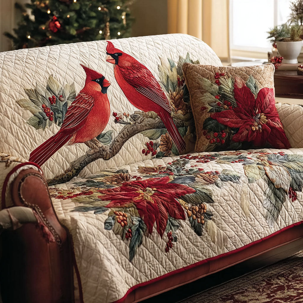 Cardinal Grace Quilted Sofa Cover VTQ-Myprintsy
