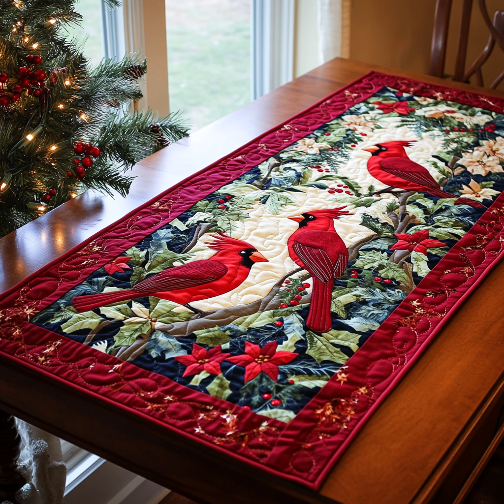 Cardinal Harmony Quilted Table Runner VTQ-Myprintsy