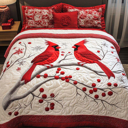 Cardinal Peace -Piece Quilted Bedding Set VTQ-Myprintsy