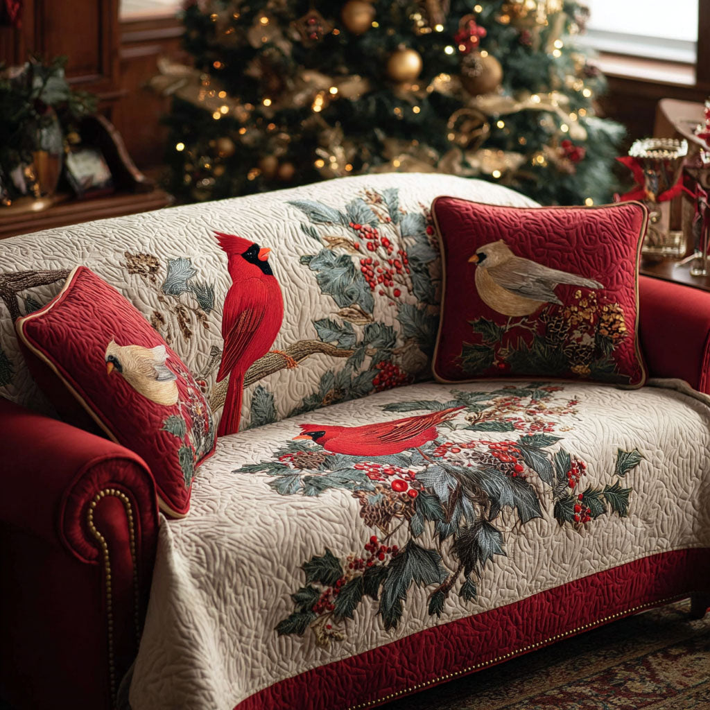 Cardinal Song Quilted Sofa Cover VTQ-Myprintsy