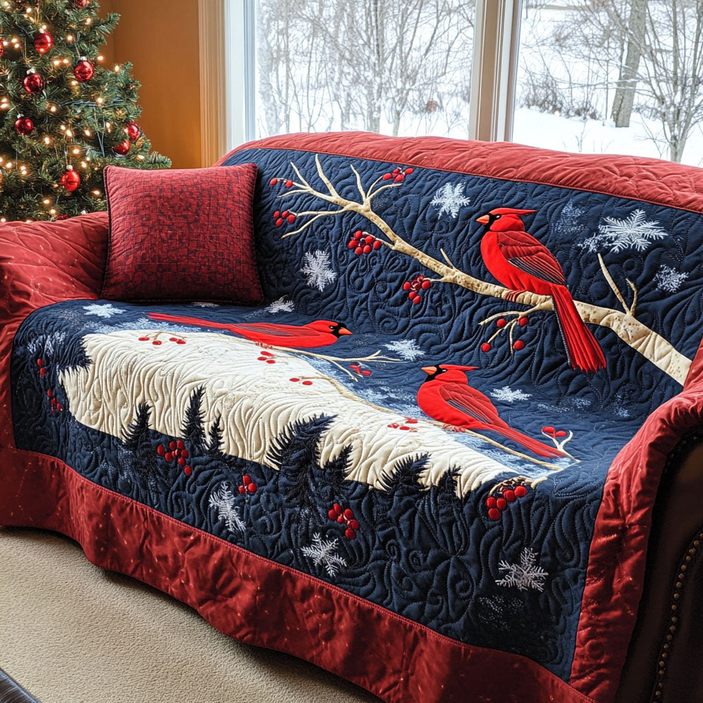 Cardinal Whisper Quilted Sofa Cover VTQ-Myprintsy