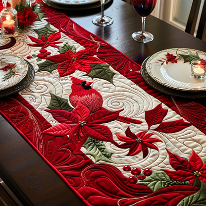 Cardinal Winter Garden Quilted Table Runner VTQ-Myprintsy