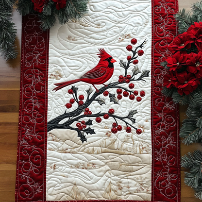Cardinal Winter Harmony Quilted Table Runner VTQ-Myprintsy