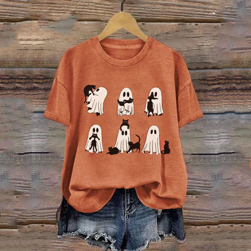 Cat Ghost - Halloween Shirt-Myprintsy