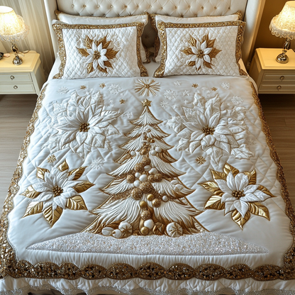 Celestial Snowfall -Piece Quilted Bedding Set VTQ-Myprintsy