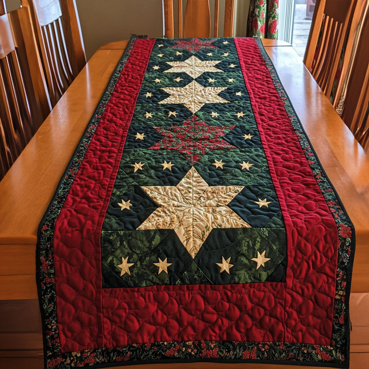 Celestial Star Visions Quilted Table Runner VTQ-Myprintsy