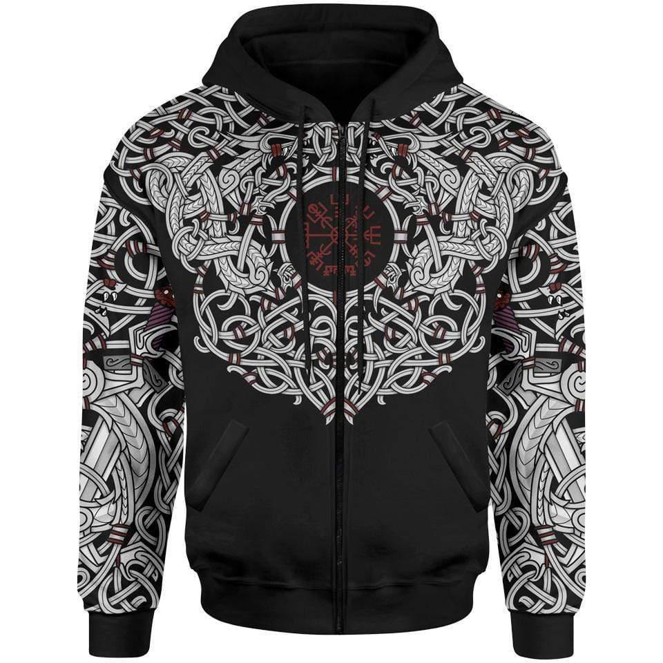 Celtic Zip Hoodie-Myprintsy
