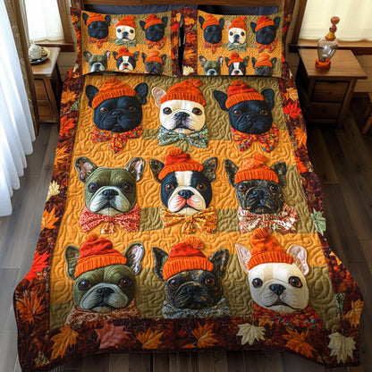 Charming French Bulldog -Piece Quilted Bedding Set PD VTQ-Myprintsy