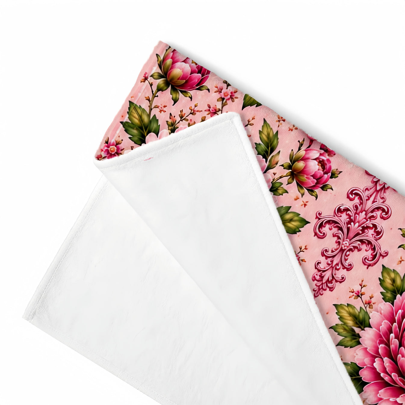Charming Peony Paradise & Baroque Pattern - Personalized Beach Towel-Myprintsy
