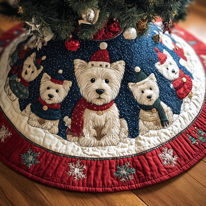Charming West Highland Terrier Christmas Quilted Tree Skirt VTQ-Myprintsy
