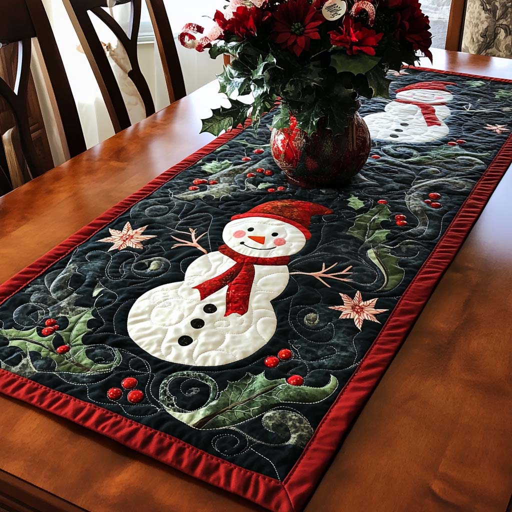 Chilly Cheer Quilted Table Runner VTQ-Myprintsy