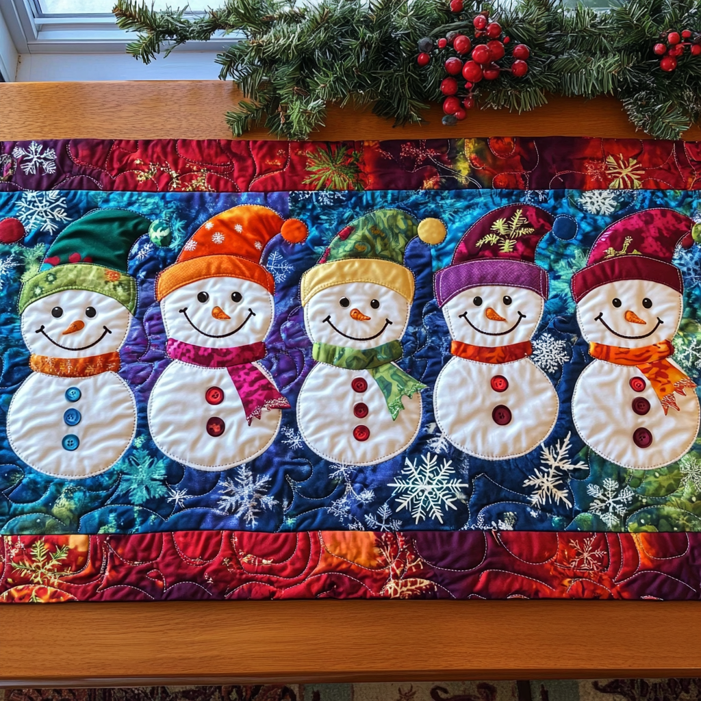 Chilly Cheer Quilted Table Runner VTQ-Myprintsy