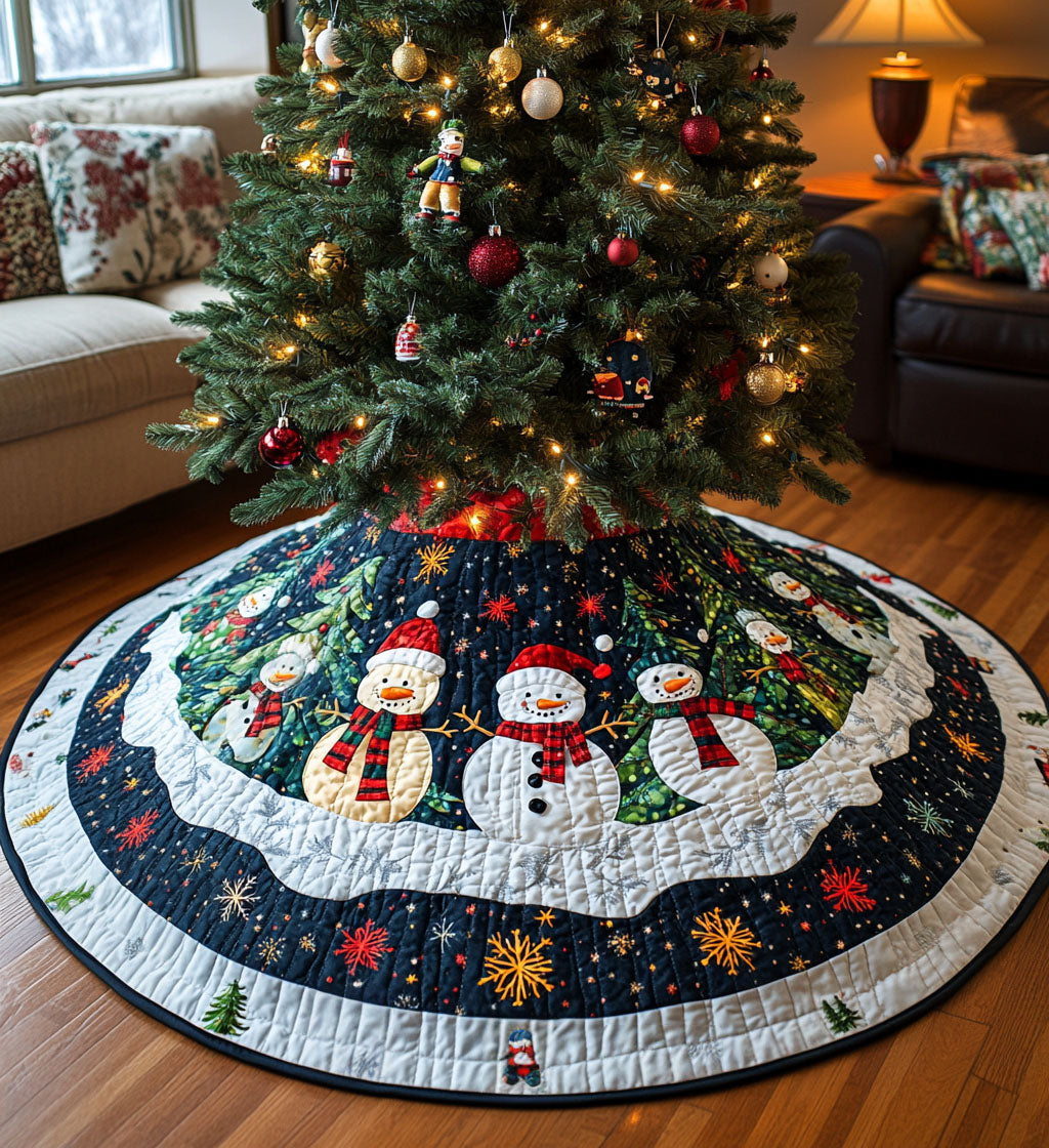 Chimney Charm Quilted Christmas Tree Skirt-Myprintsy