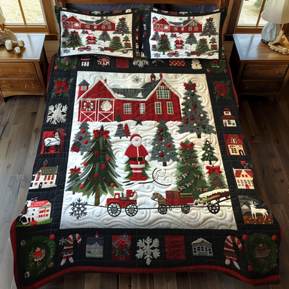 Christmas Barn -Piece Quilted Bedding Set VTQ-Myprintsy