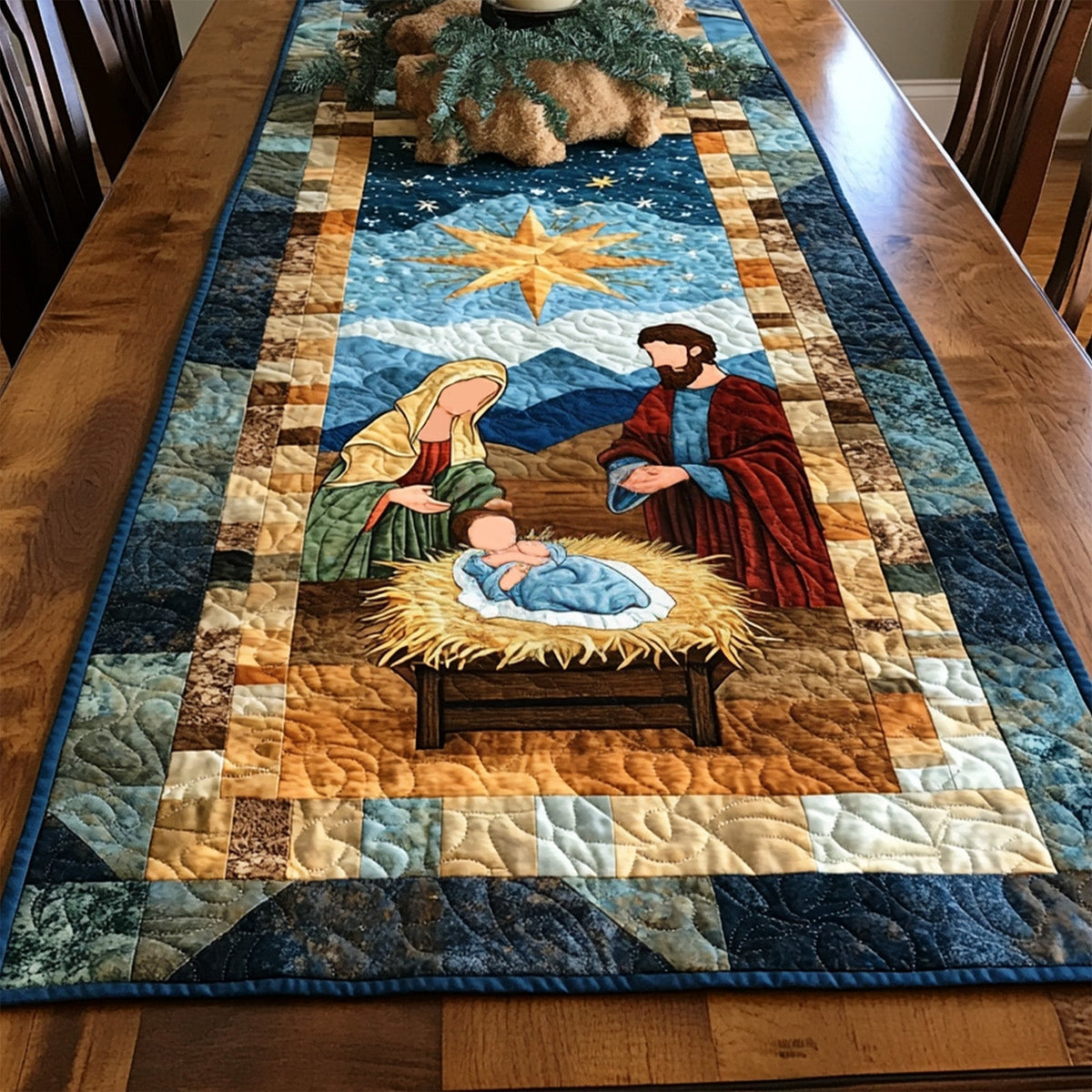 Christmas Blessing Quilted Table Runner VTQ-Myprintsy