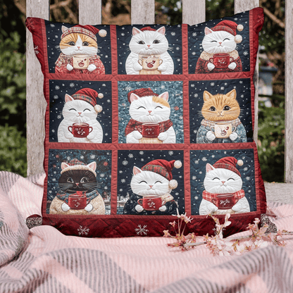 Christmas Cats Quilted Pillow Case VTQ-Myprintsy