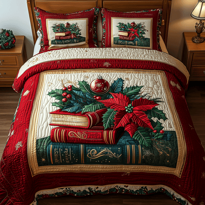 Christmas Chapters -Piece Quilted Bedding Set VTQ-Myprintsy