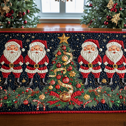 Christmas Cheer with Santa Quilted Table Runner VTQ-Myprintsy