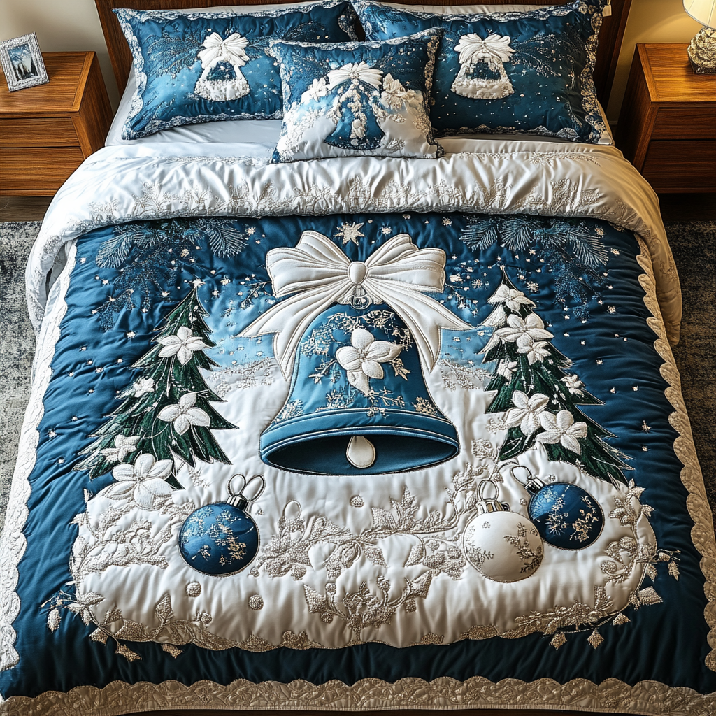 Christmas Chimes -Piece Quilted Bedding Set VTQ-Myprintsy