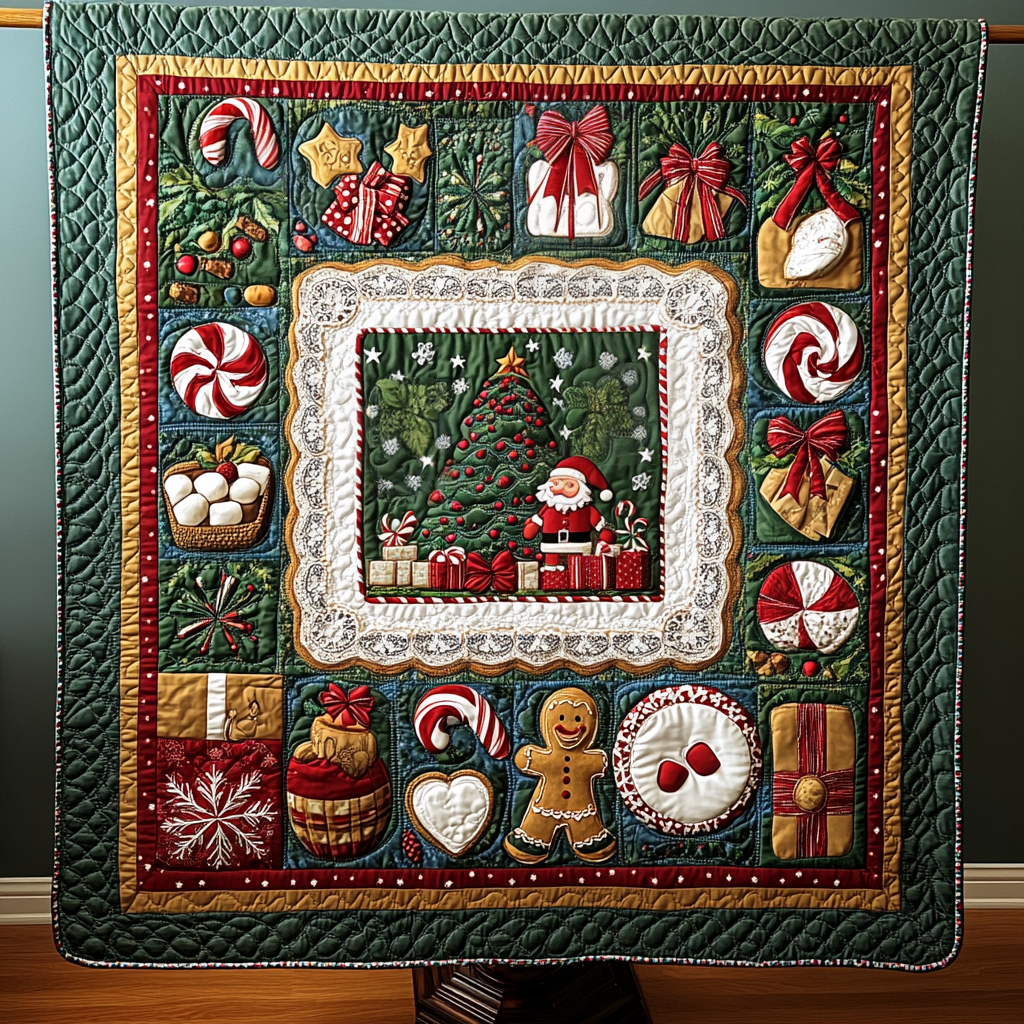 Christmas Confections Quilted Blanket VH VTQ-Myprintsy