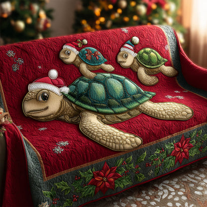 Christmas Cove Turtle Quilted Sofa Cover VTQ-Myprintsy