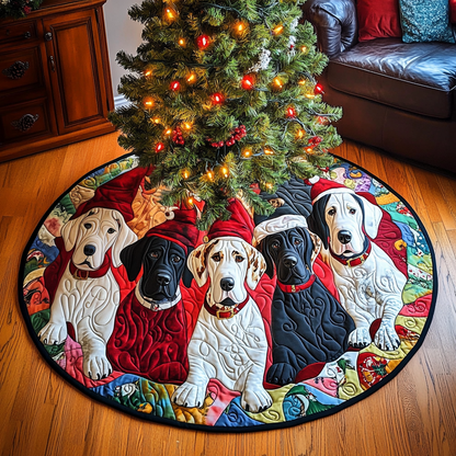 Christmas Dane Parade Christmas Quilted Tree Skirt-Myprintsy