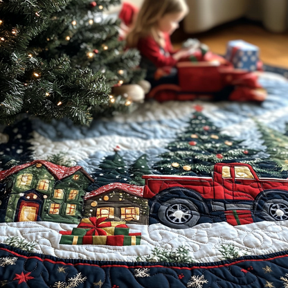 Christmas Delivery Quilted Christmas Tree Skirt VTQ-Myprintsy
