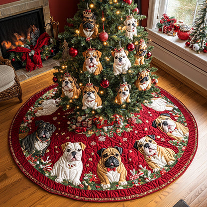 Christmas Dog Christmas Quilted Tree Skirt VT-Myprintsy