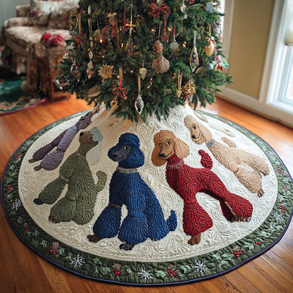 Christmas Dog Christmas Quilted Tree Skirt VT-Myprintsy