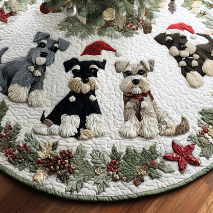 Christmas Dog Christmas Quilted Tree Skirt VT-Myprintsy