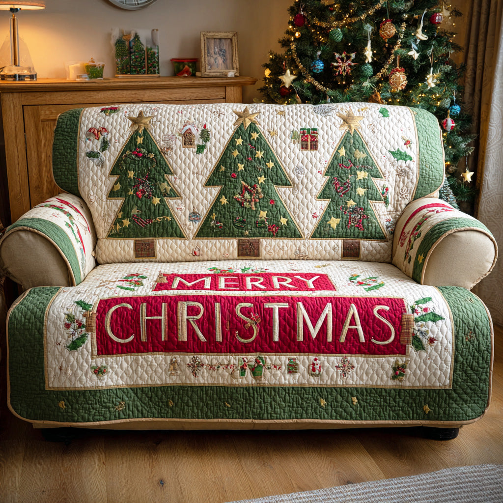 Christmas Dream Lane Quilted Sofa Cover VTQ-Myprintsy