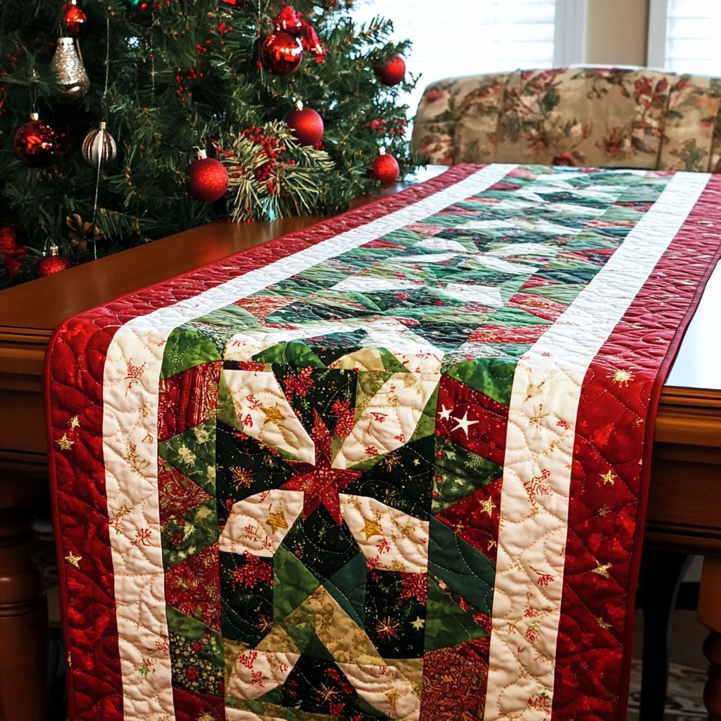 Christmas Eve Glow Quilted Table Runner VTQ-Myprintsy