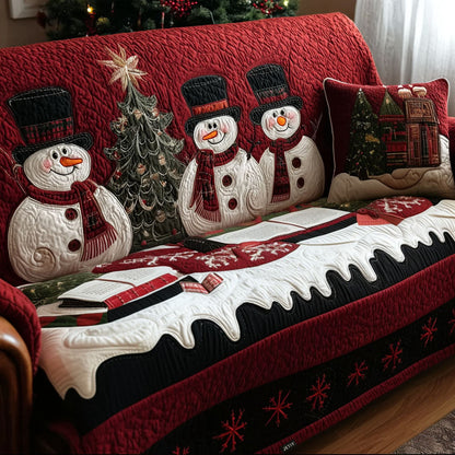 Christmas Eve Smiles Quilted Sofa Cover VTQ-Myprintsy