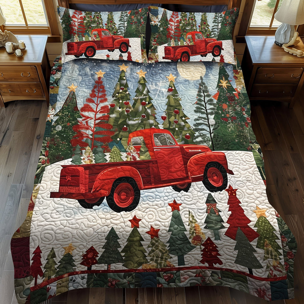 Christmas Express -Piece Quilted Bedding Set VTQ-Myprintsy