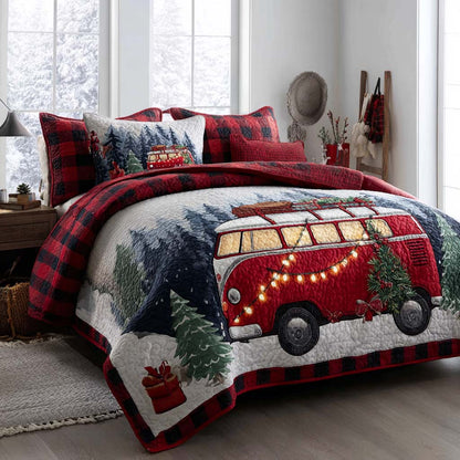 Christmas Forest Camp -Piece Quilted Bedding Set VTQ-Myprintsy