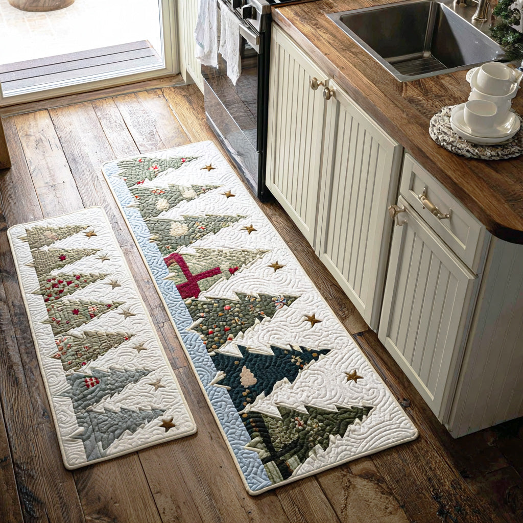 Christmas Forest Path Kitchen Area Rug VTQ-Myprintsy