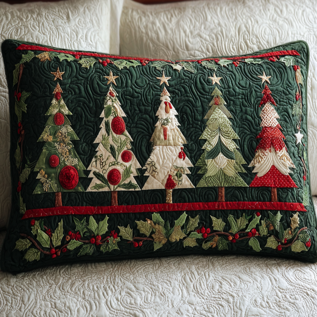 Christmas Forest Quilted Bedding Pillow Case VTQ-Myprintsy