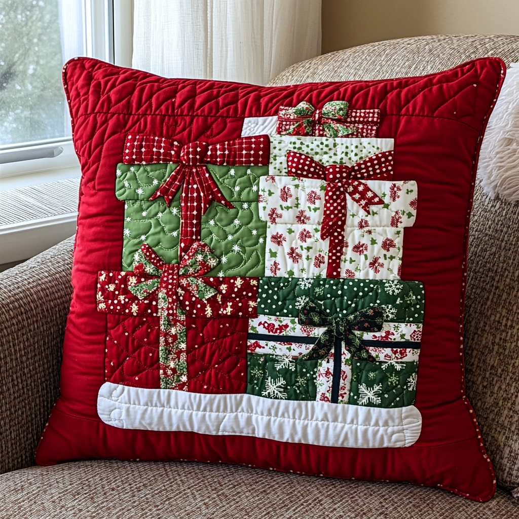 Christmas Gift Quilted Pillow Case VH VTQ-Myprintsy