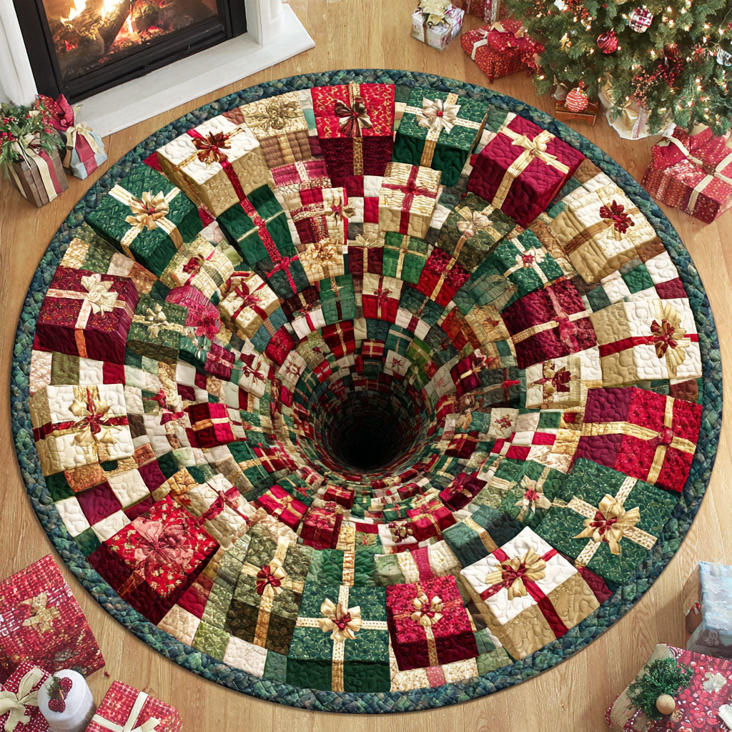 Christmas Glow Quilted Round Mat VTQ-Myprintsy