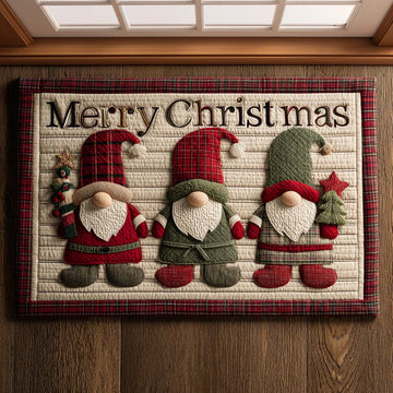 Christmas Gnome Trio Doormat VTQ-Myprintsy