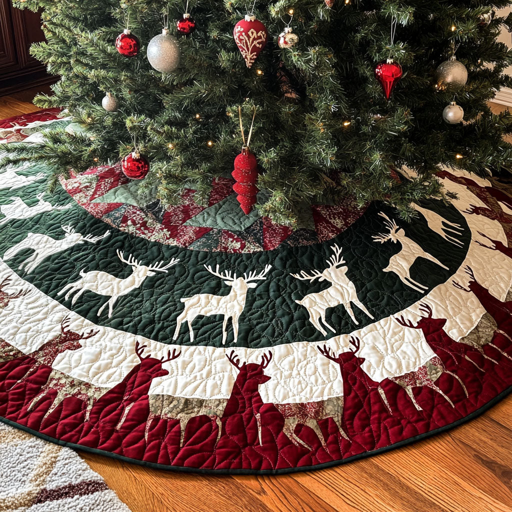 Christmas Haven Quilted Christmas Tree Skirt-Myprintsy