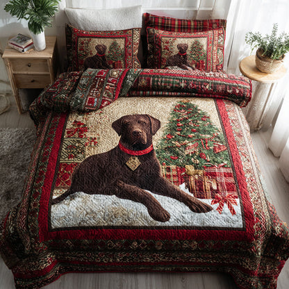 Christmas Labrador Retriever -Piece Quilted Bedding Set VTQ-Myprintsy