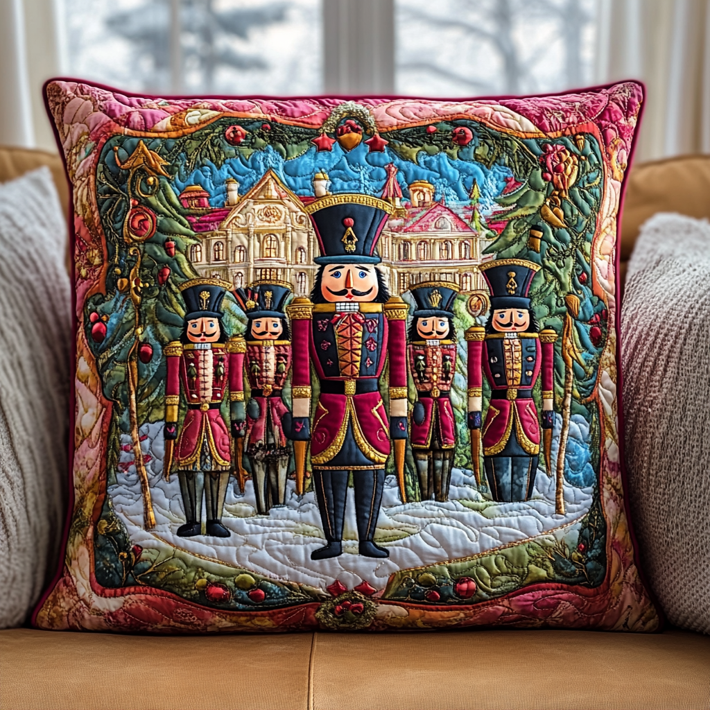 Christmas Nutcracker Toy Quilted Pillow Case VTQ-Myprintsy