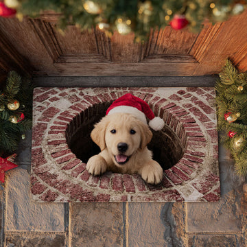 Christmas Peek Doormat VTQ-Myprintsy